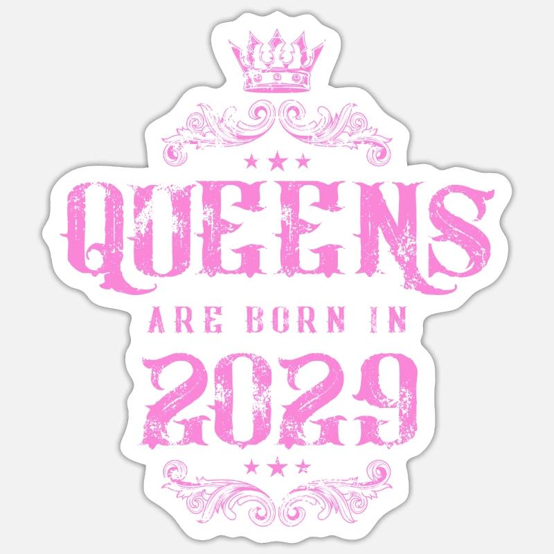 né en 2029 - Sticker taille S (10 x 10 cm) - blanc mat