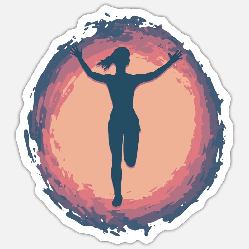 Splash Marathon, Trail Running - Sticker size S (10 x 10 cm) - white matte
