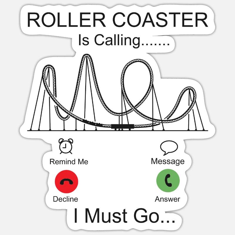Roller Coaster Phone Display Sticker size S (10 x 10 cm)