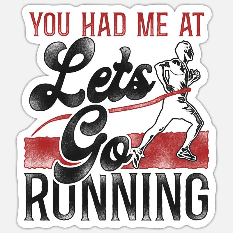 Running Runner Half Marathon - Sticker Größe S (10 x 10 cm) - Mattweiß