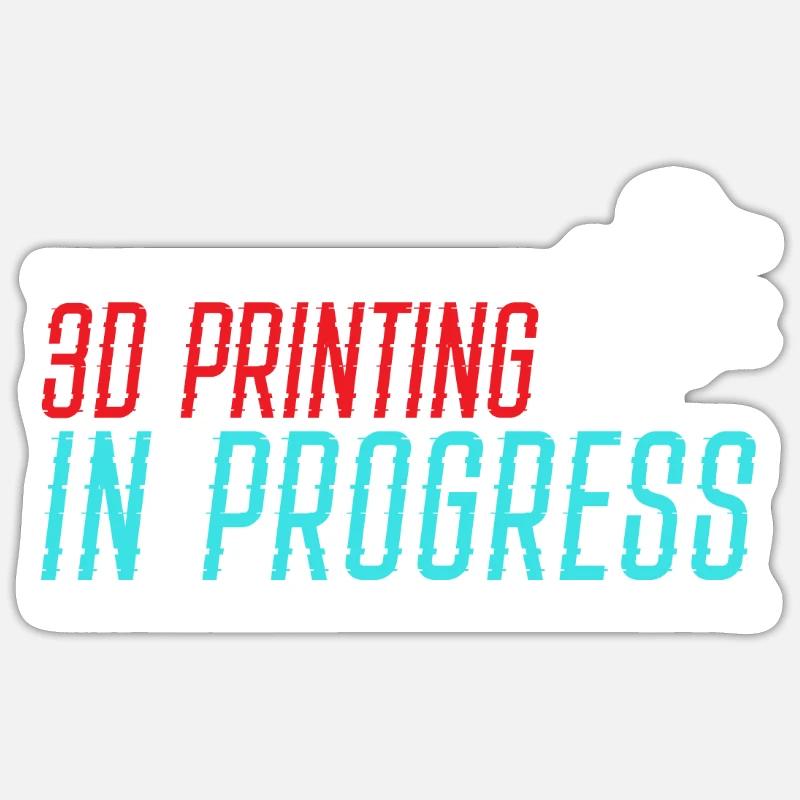 Impression 3D en cours Imprimante 3D Buse Sticker taille S (10 x 10 cm)