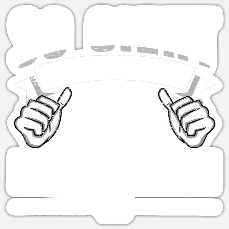Müllmann So sieht ein richtig cooler aus - Sticker Größe S (10 x 10 cm) - Mattweiß