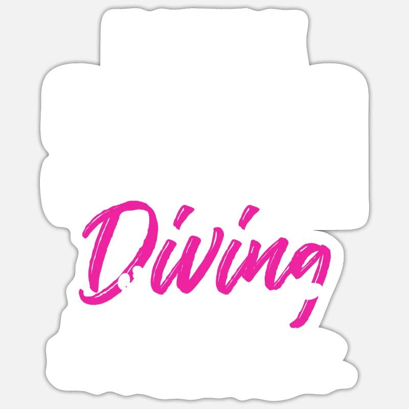 plongée sous-marine - Sticker taille S (10 x 10 cm) - blanc mat