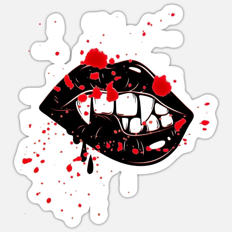 Vampire lips Sticker size S (10 x 10 cm)