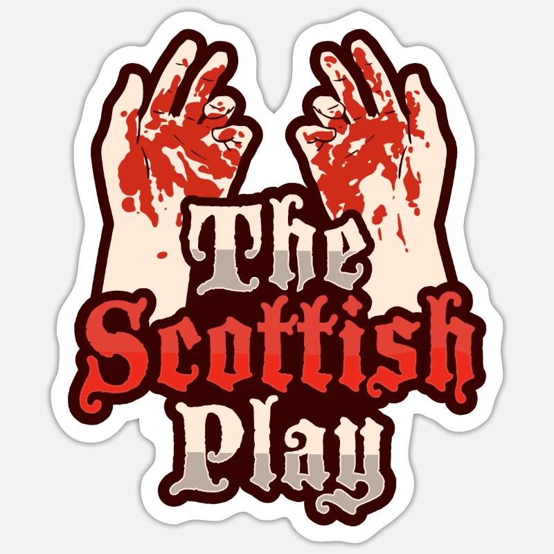 Macbeth Das schottische Stück Design Sticker Größe S (10 x 10 cm)