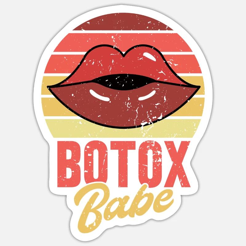 Botox - Sticker Größe S (10 x 10 cm) - Mattweiß
