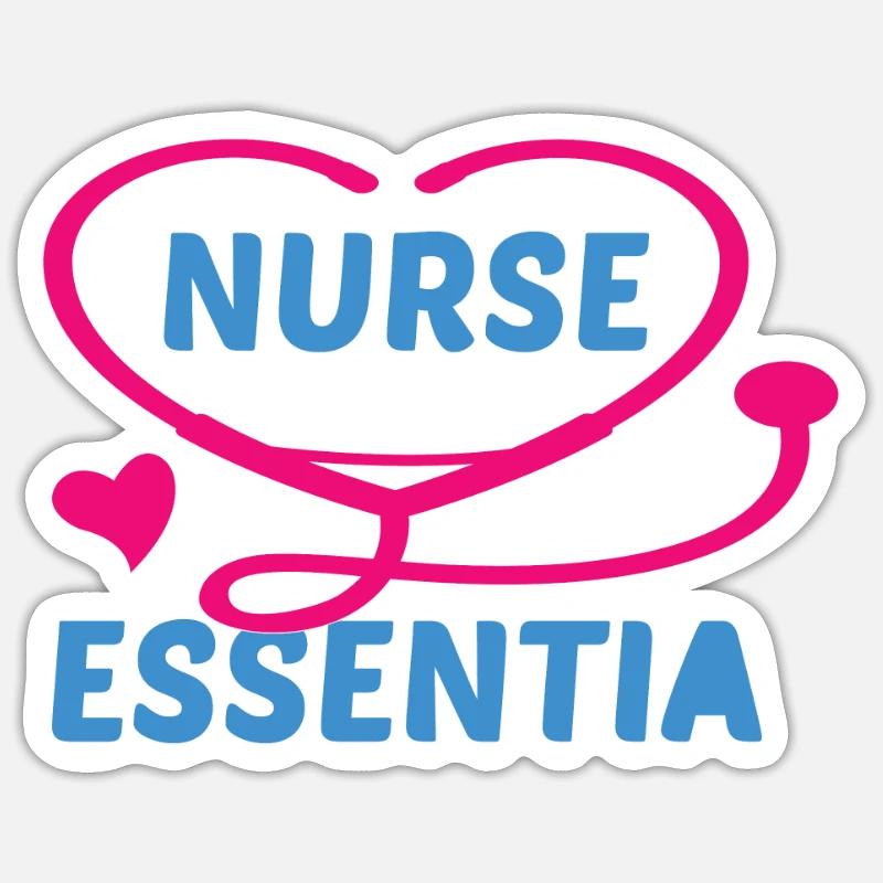 INFIRMIÈRE Infirmière - Sticker taille S (10 x 10 cm) - blanc mat