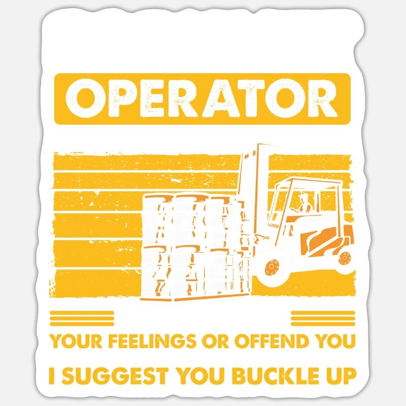 Forklift Operator Gift Idea Sticker size S (10 x 10 cm)