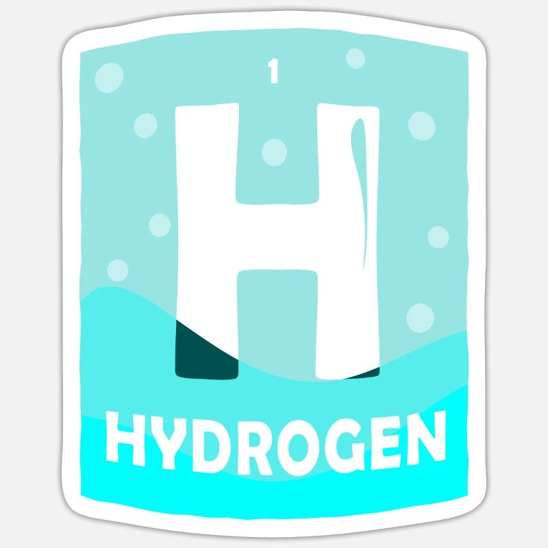 Hydrogen Energy Hydrogen Element Sticker size S (10 x 10 cm)
