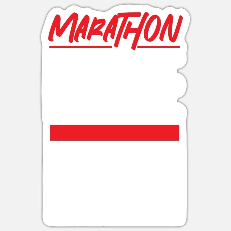 Running Runner Half Marathon - Sticker size S (10 x 10 cm) - white matte