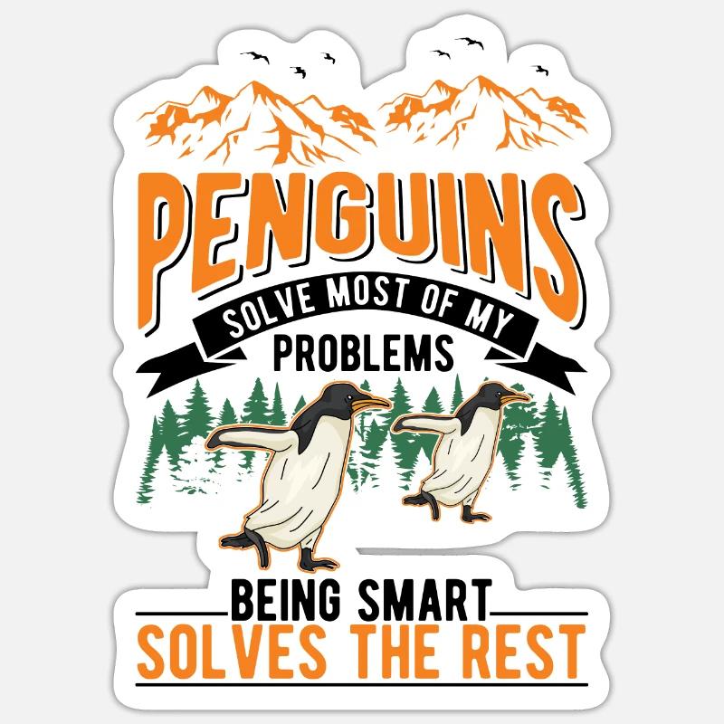 Penguin Gift Penguin - Sticker size S (10 x 10 cm) - white matte