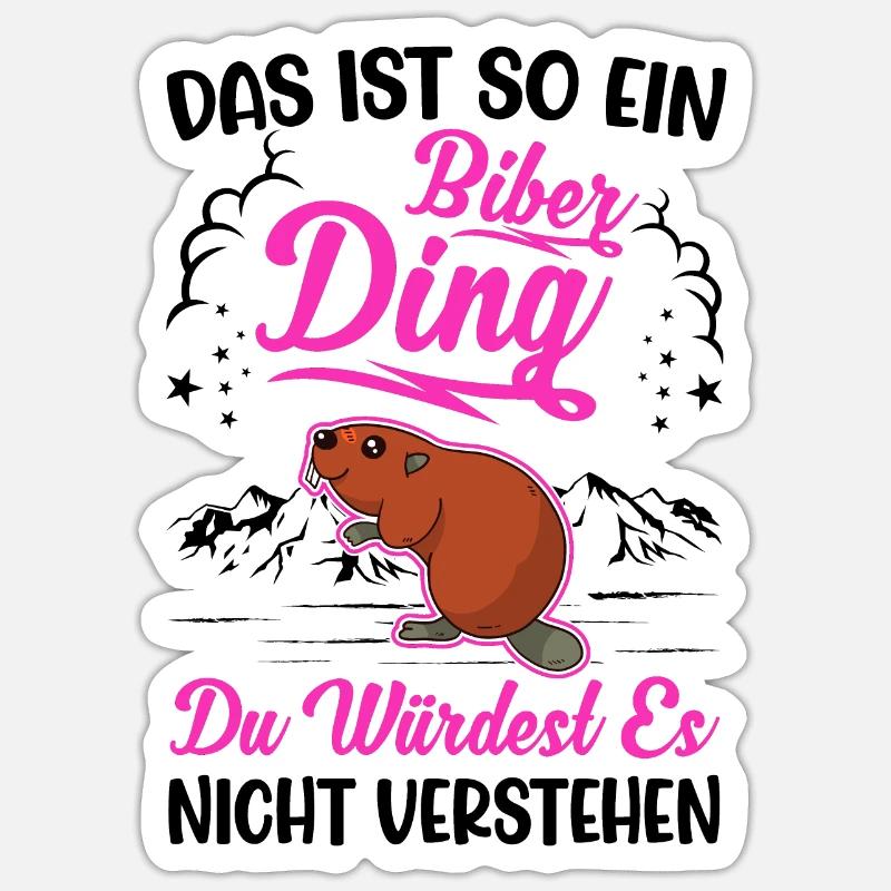 C’est un tel barrage de castor ding Sticker taille S (10 x 10 cm)