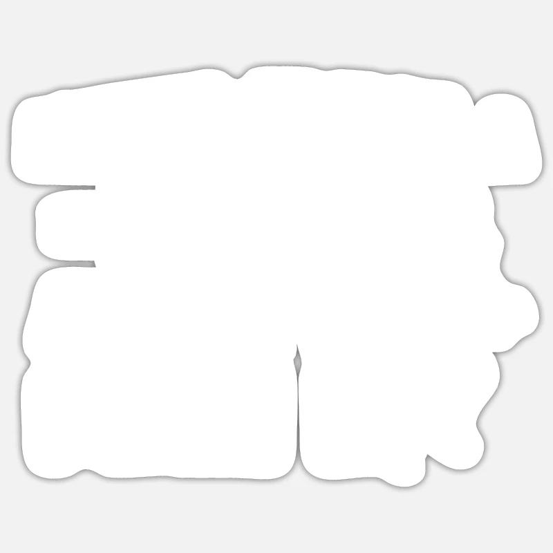 Running Runner Semi-Marathon Jamais - Sticker taille S (10 x 10 cm) - blanc mat