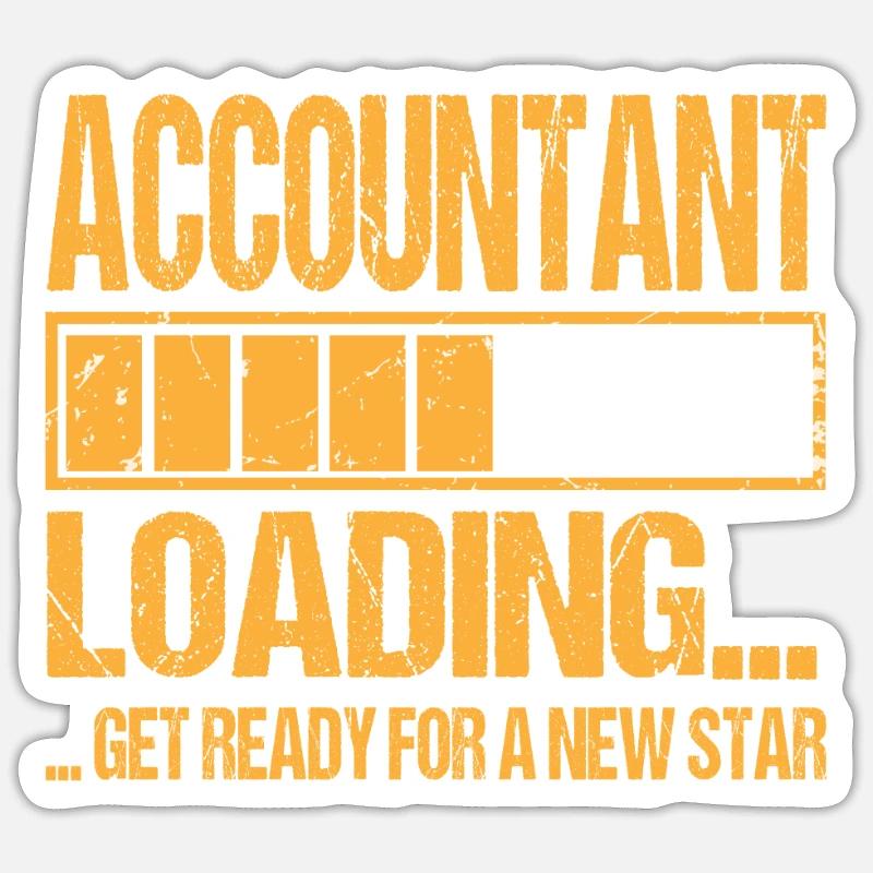 Buchhalter loading Buchhalter Ausbildung - Sticker Größe S (10 x 10 cm) - Mattweiß
