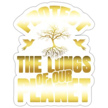 nature conservation environmental protection - Sticker size S (10 x 10 cm) - white matte - Front