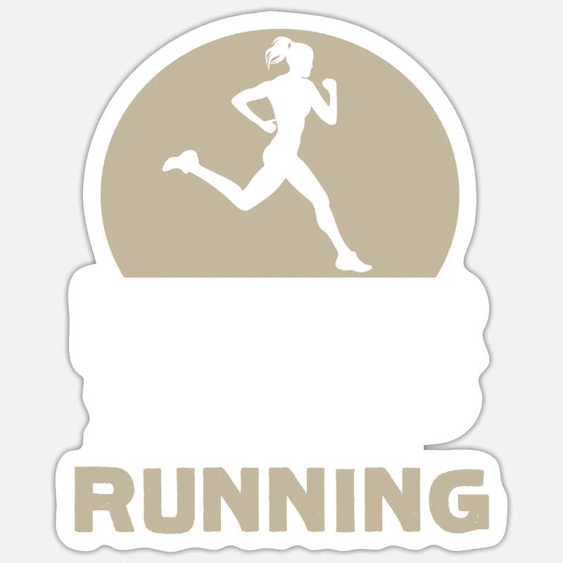 never stop running Sticker size S (10 x 10 cm)