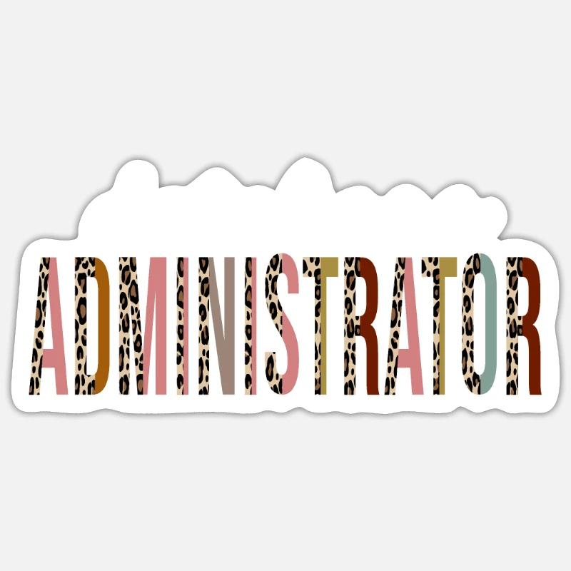 Database Administrator Leopard Print Funny Gift Sticker size S (10 x 10 cm)