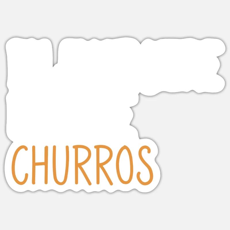 Churro Geschenk Mexico Essen - Sticker Größe S (10 x 10 cm) - Mattweiß