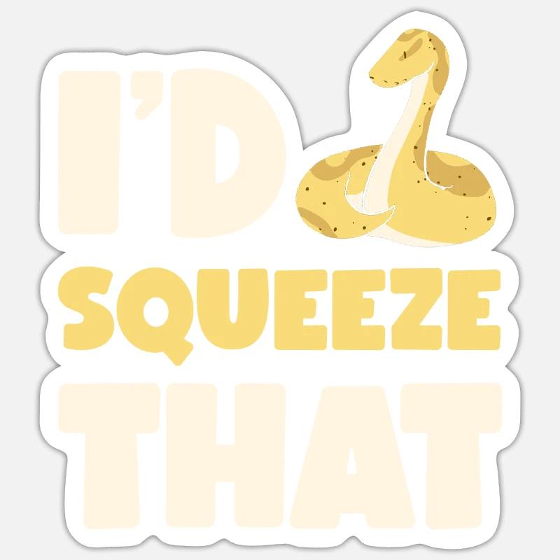 Banana Ball Python Je serrais ça Sticker taille S (10 x 10 cm)