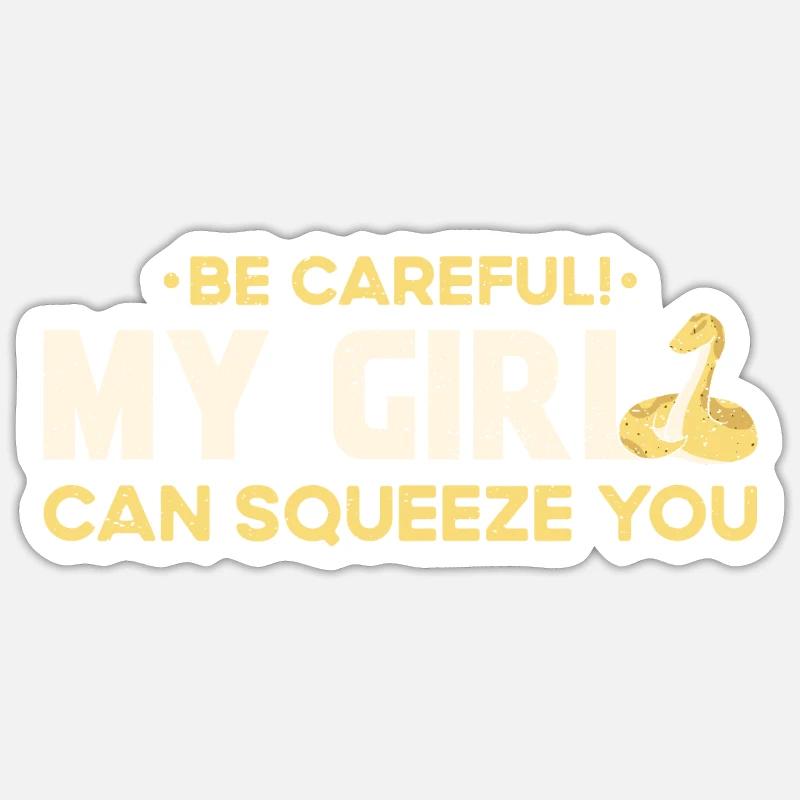 Banana Ball Python Aufpassen Mein Mädchen Kann Sticker Größe S (10 x 10 cm)