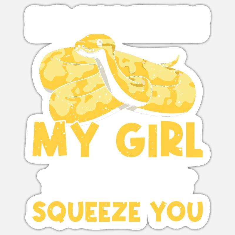 Banana Ball Python Aufpassen Mein Mädchen Kann Sticker Größe S (10 x 10 cm)