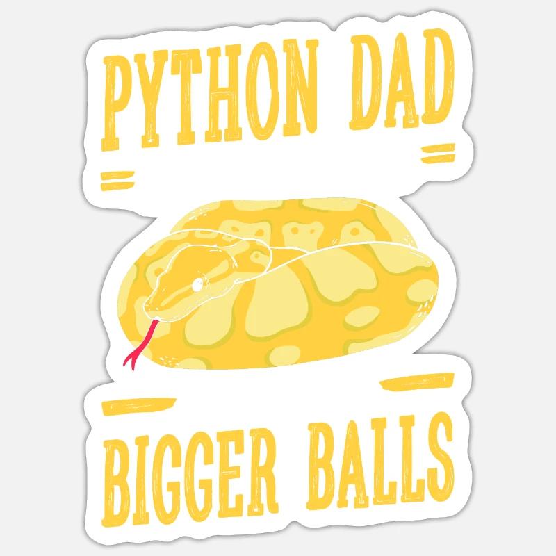 Banana Ball Python Dad Like A Regular Dad But Sticker size S (10 x 10 cm)