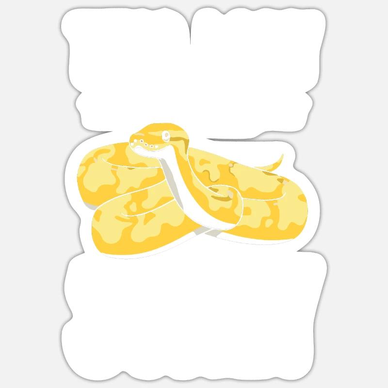 Damen Banana Ball Python Spruch - Sticker Größe S (10 x 10 cm) - Mattweiß