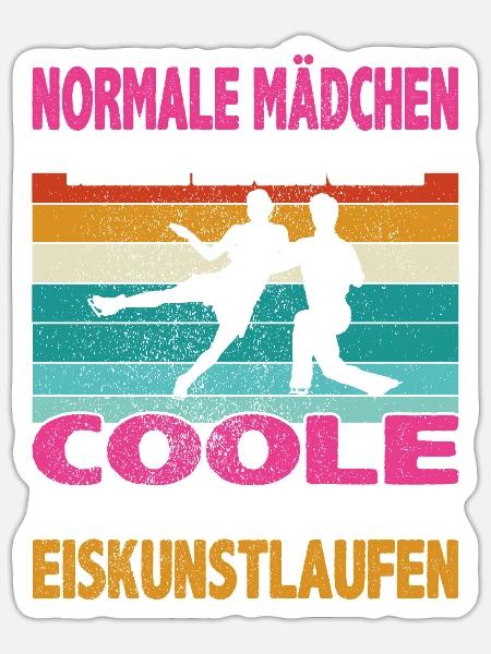 Normale Mädchen Hausaufgaben coole Eiskunstlauf - Sticker Größe S (10 x 10 cm) - Mattweiß