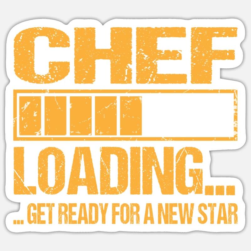Chefkoch loading Chef Training - Sticker size S (10 x 10 cm) - white matte
