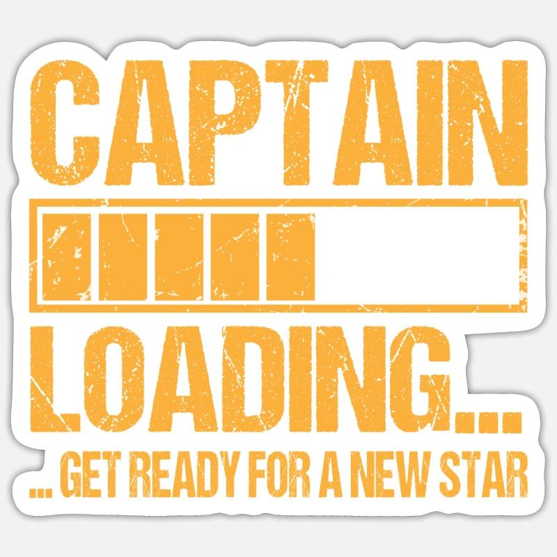 Captain loading Captain Training - Sticker size S (10 x 10 cm) - white matte