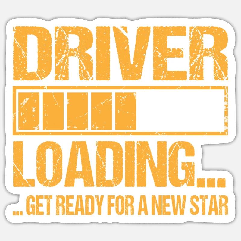 Driver loading Driver training - Sticker size S (10 x 10 cm) - white matte