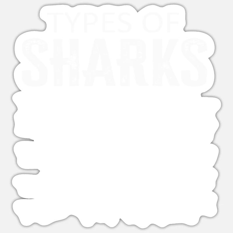 Types de requins Sticker taille S (10 x 10 cm)