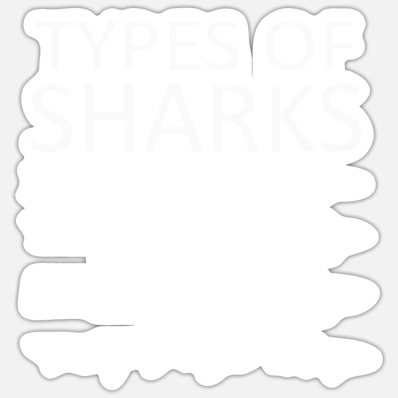 Types de requins Sticker taille S (10 x 10 cm)
