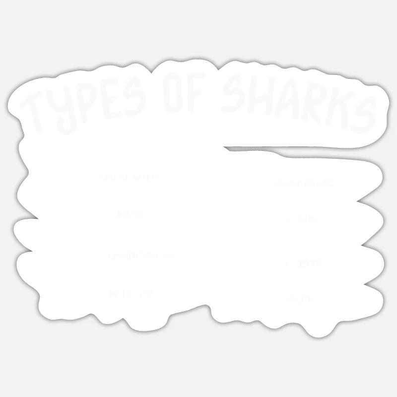 Types de requins Sticker taille S (10 x 10 cm)