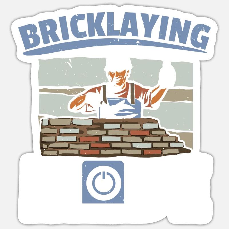 Mason mode on the construction Job Bricklayer Sticker size S (10 x 10 cm)