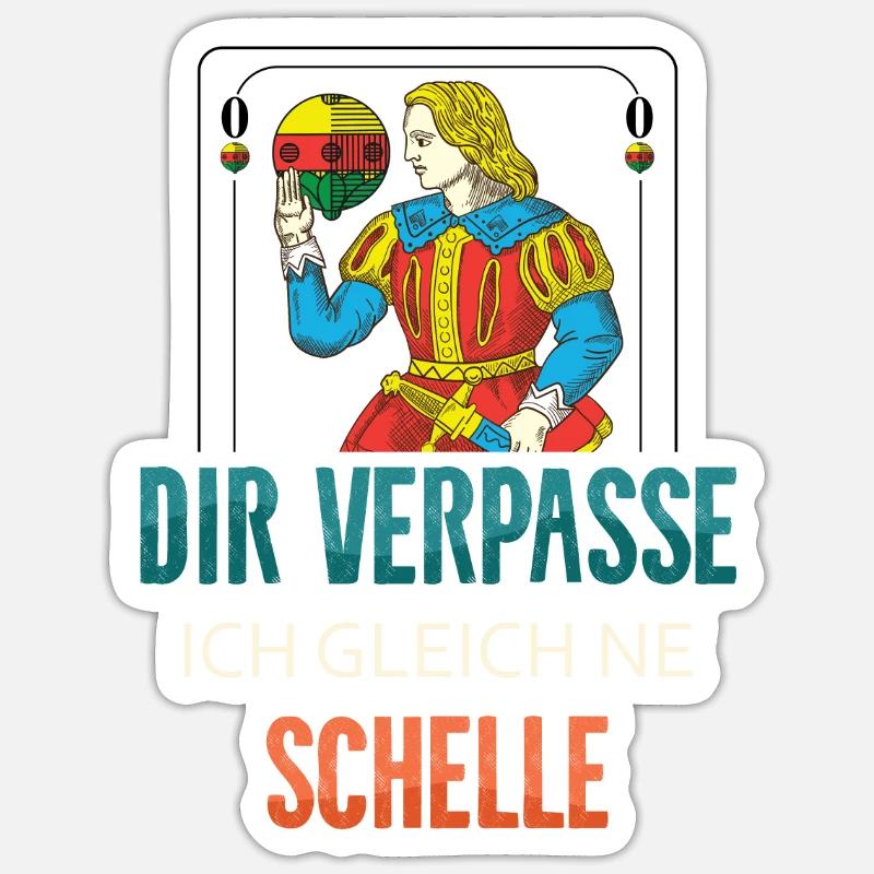 Dir verpasse ich ne Schelle - Sticker Größe S (10 x 10 cm) - Mattweiß
