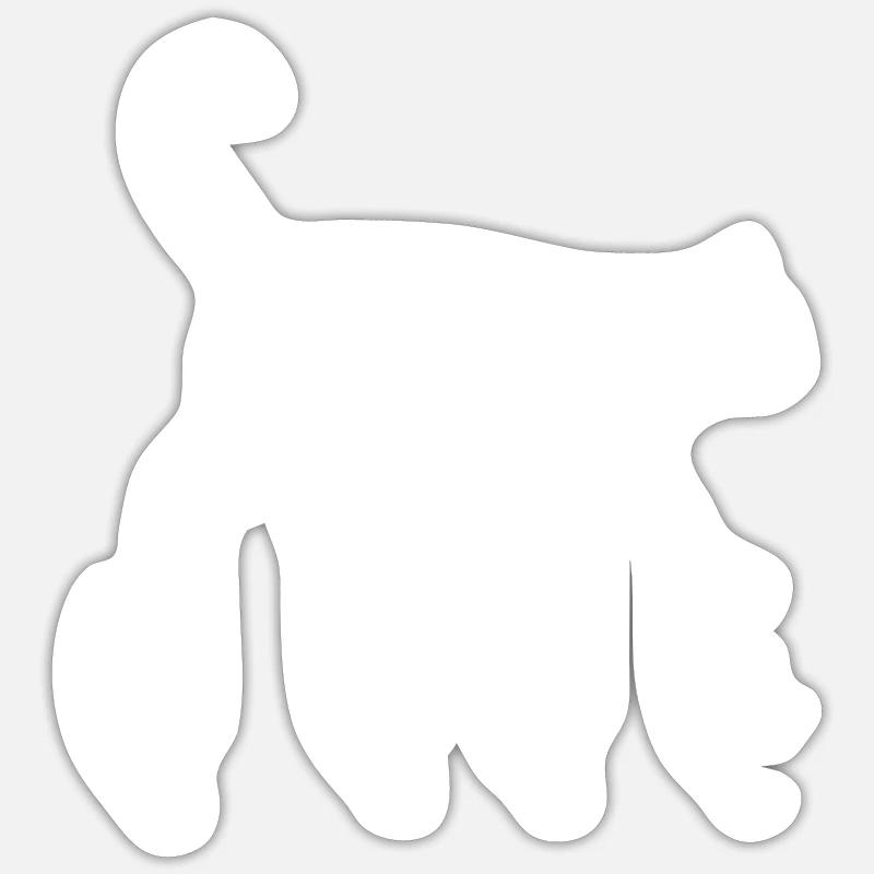 Échasses Carnaval Promenade sur pilotis Jour Échassier - Sticker taille S (10 x 10 cm) - blanc mat