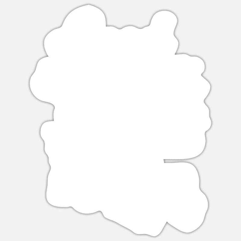 Lustiges Hobby Bäcker Geschenk - Sticker Größe S (10 x 10 cm) - Mattweiß