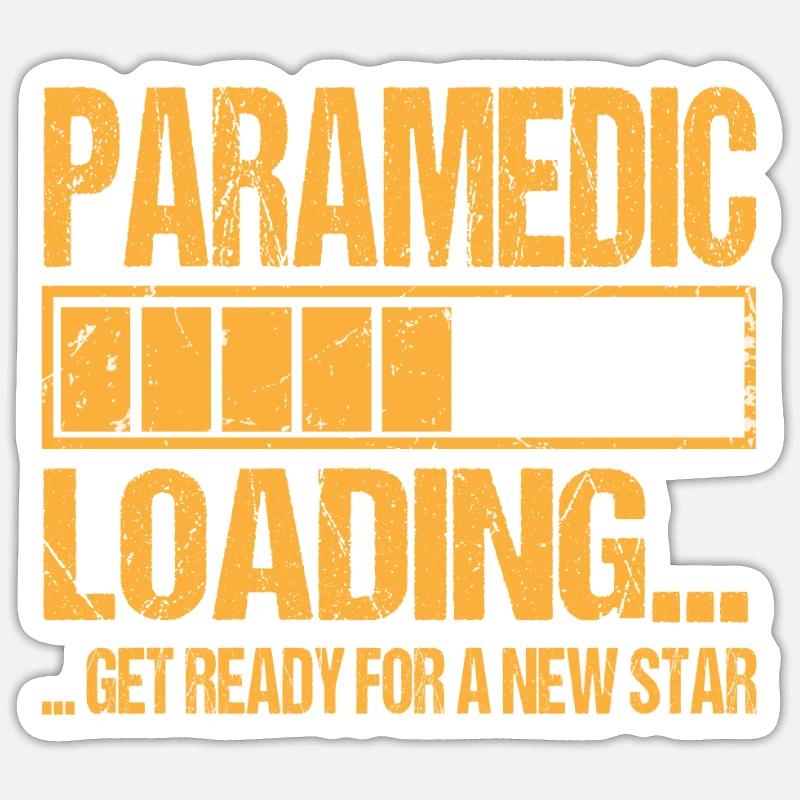 Paramedics loading - Sticker size S (10 x 10 cm) - white matte