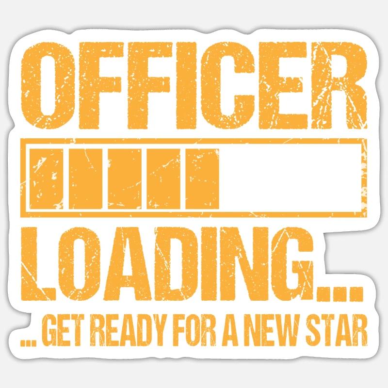 Offizier loading Offizier Ausbildung Sticker Größe S (10 x 10 cm)