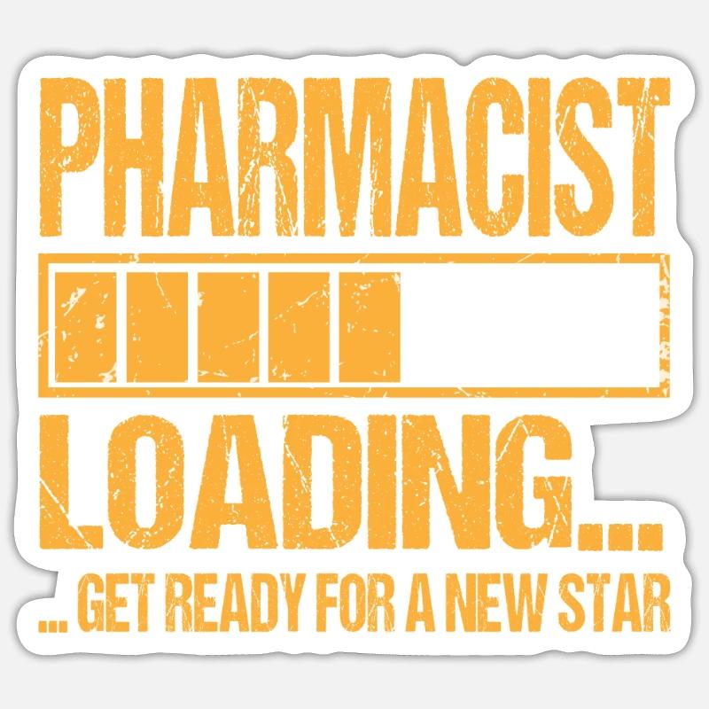 Apotheker loading Sticker Größe S (10 x 10 cm)