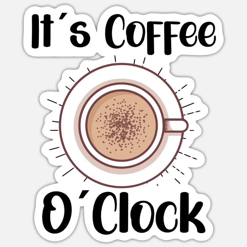 Coffee Lover Caffeine Molecule Java Latte Espresso Sticker Größe S (10 x 10 cm)