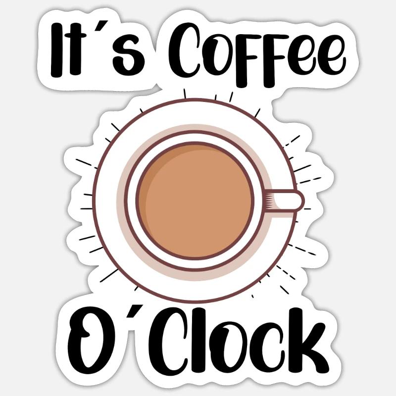 Coffee Lover Caffeine Molecule Java Latte Espresso Sticker Größe S (10 x 10 cm)