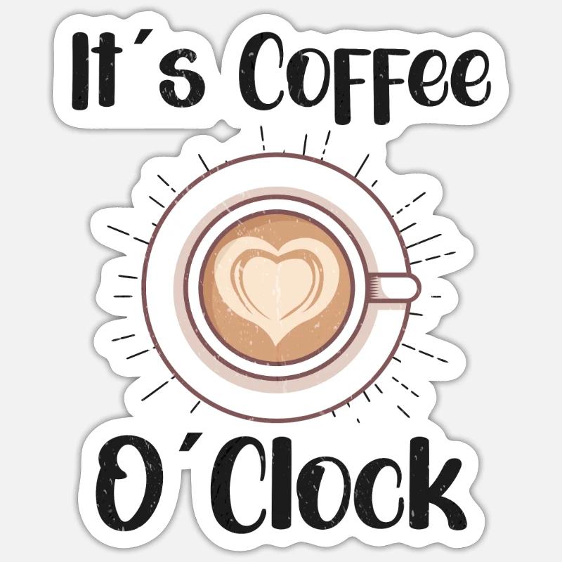 Coffee Lover Caffeine Molecule Java Latte Espresso Sticker Größe S (10 x 10 cm)