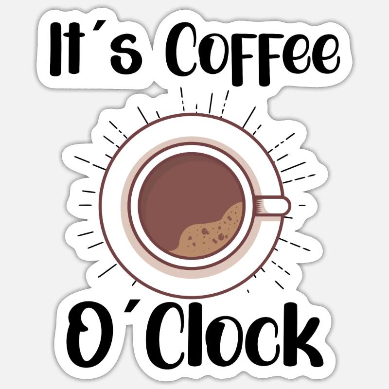 Coffee Lover Caffeine Molecule Java Latte Espresso Sticker Größe S (10 x 10 cm)