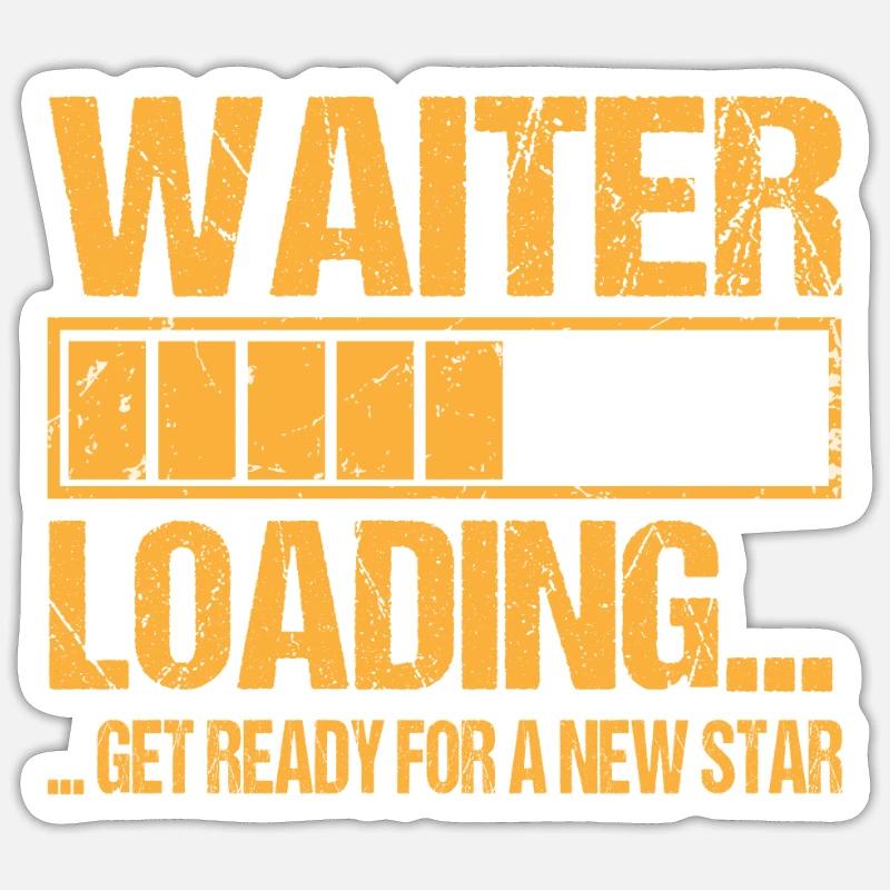 Kellner loading Kellner Ausbildung Sticker Größe S (10 x 10 cm)