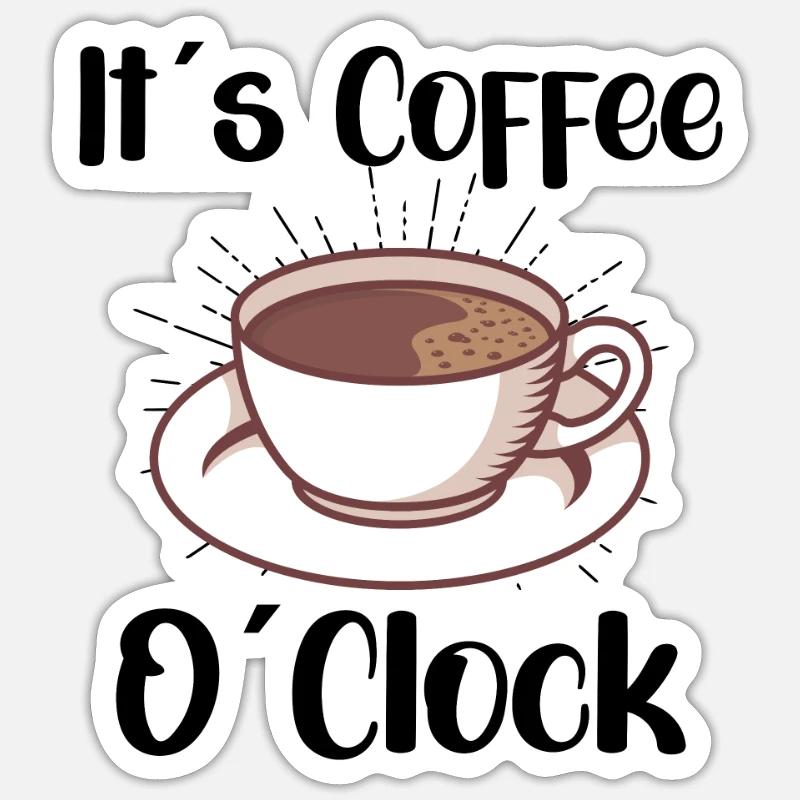 Coffee Lover Caffeine Molecule Java Latte Espresso Sticker Größe S (10 x 10 cm)