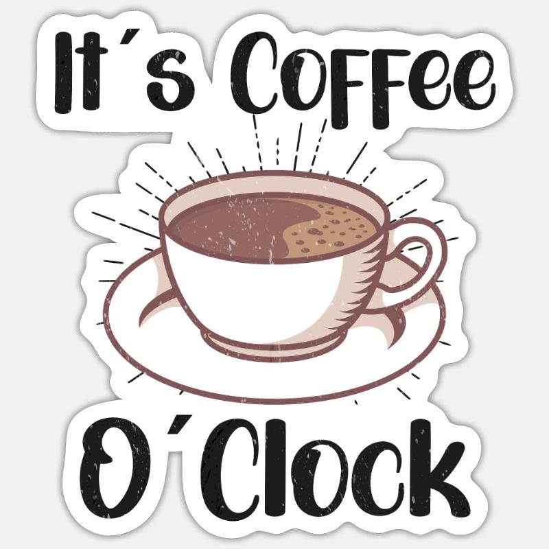 Coffee Lover Caffeine Molecule Java Latte Espresso Sticker Größe S (10 x 10 cm)