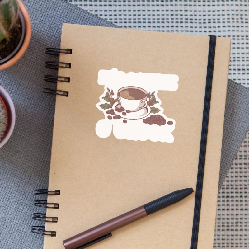 Coffee Lover Caffeine Molecule Java Latte Espresso Sticker size S (10 x 10 cm)