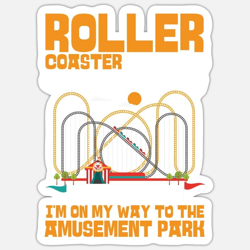 Roller Coaster Roller - Sticker size S (10 x 10 cm) - white matte